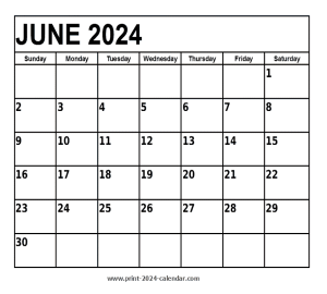 june 2024 printable calendar
