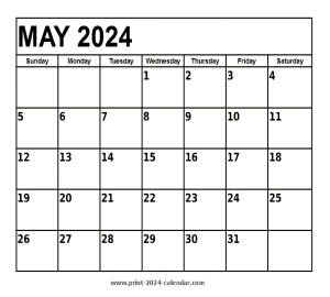 may 2024 printable calendar